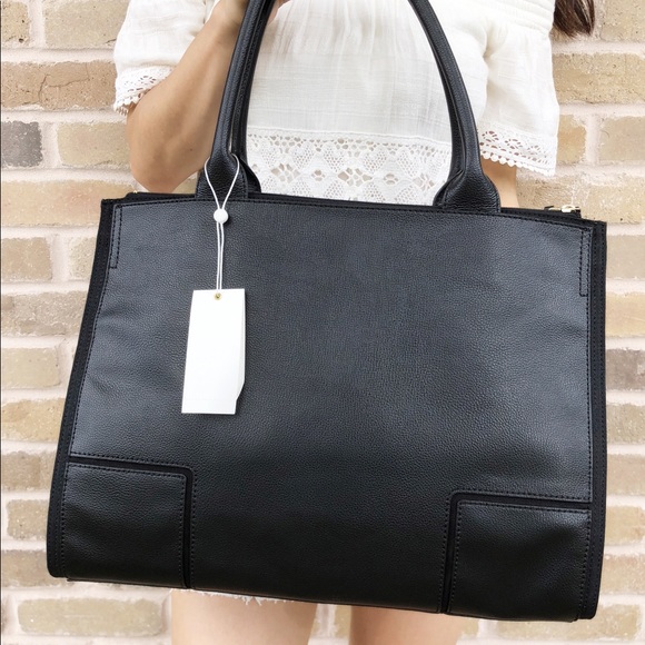 Tory Burch Elle Canvas Leather Tote Large Laptop - Picture 5 of 8